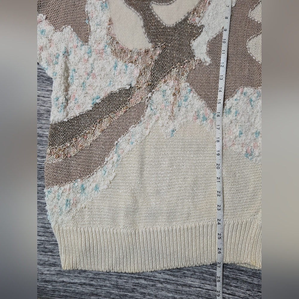 Illustrations Sweater - Patchwork - Abstract Pattern - Metallic Thread- Size M - Picture 8 of 9